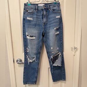 Distressed Blue Jeans for Women
